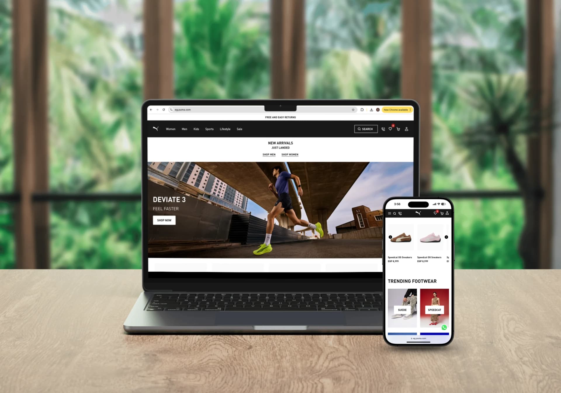PUMA Egypt Shopify storefront displayed across desktop and mobile devices